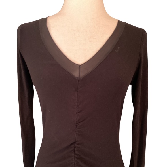 IRIS Setlawke Black Ruched Mesh Back Long Sleeve Top - M - Picture 3 of 13